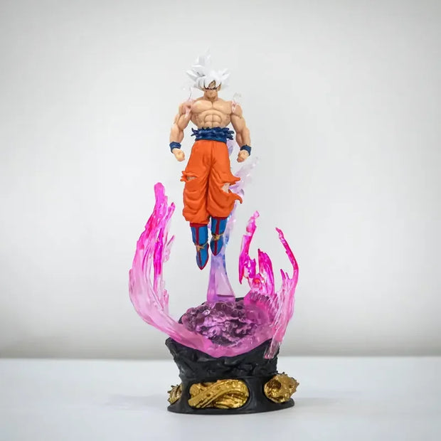 25cm Dragon Ball Son Goku Ultra Instinct Figure – LED Light-Up Collectible Statue