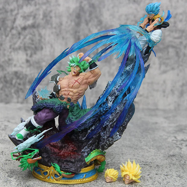 20cm Broly vs Gogeta Anime Figure – Dragon Ball Collectible Statue Model Desk Decoration Toy Gift.