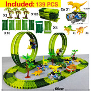 Electric Dinosaur Car Track Set