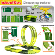 Electric Dinosaur Car Track Set