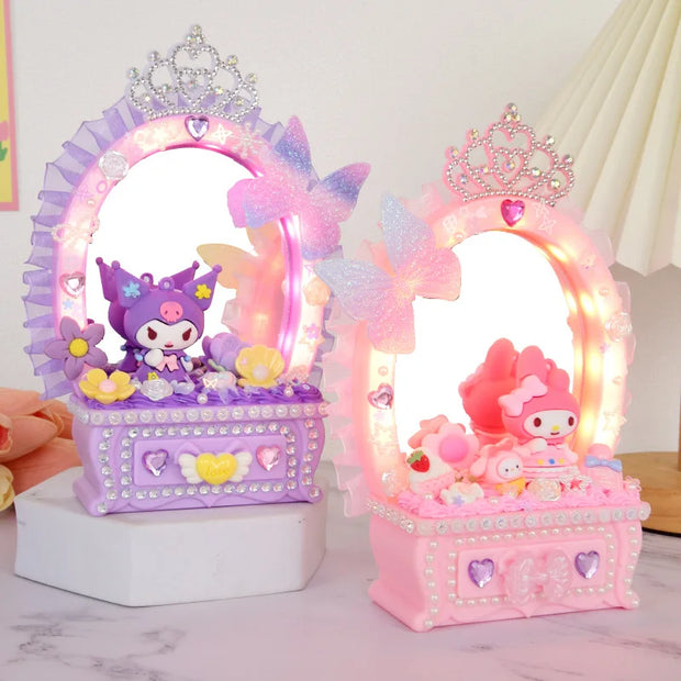 Hello Kitty Kuromi My Melody DIY Night Light with Storage