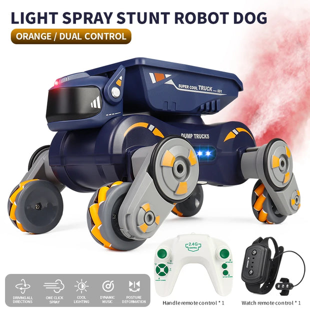 8-Wheel RC Stunt Robot Dog