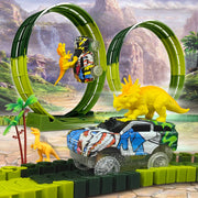 Electric Dinosaur Car Track Set