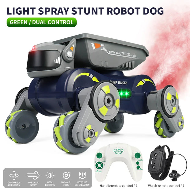 8-Wheel RC Stunt Robot Dog